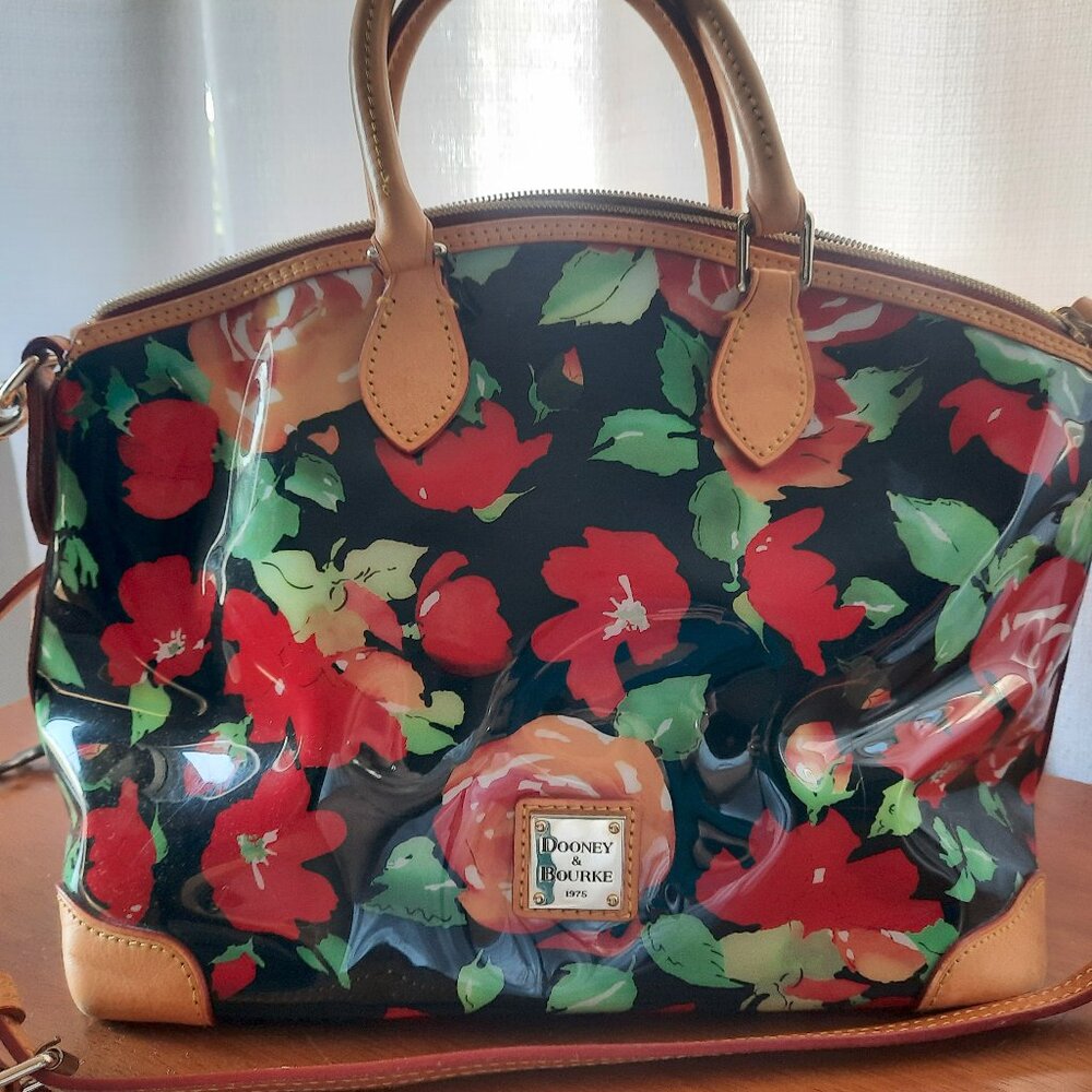 Dooney & Bourke 1975 Red and Yellow Flower purse